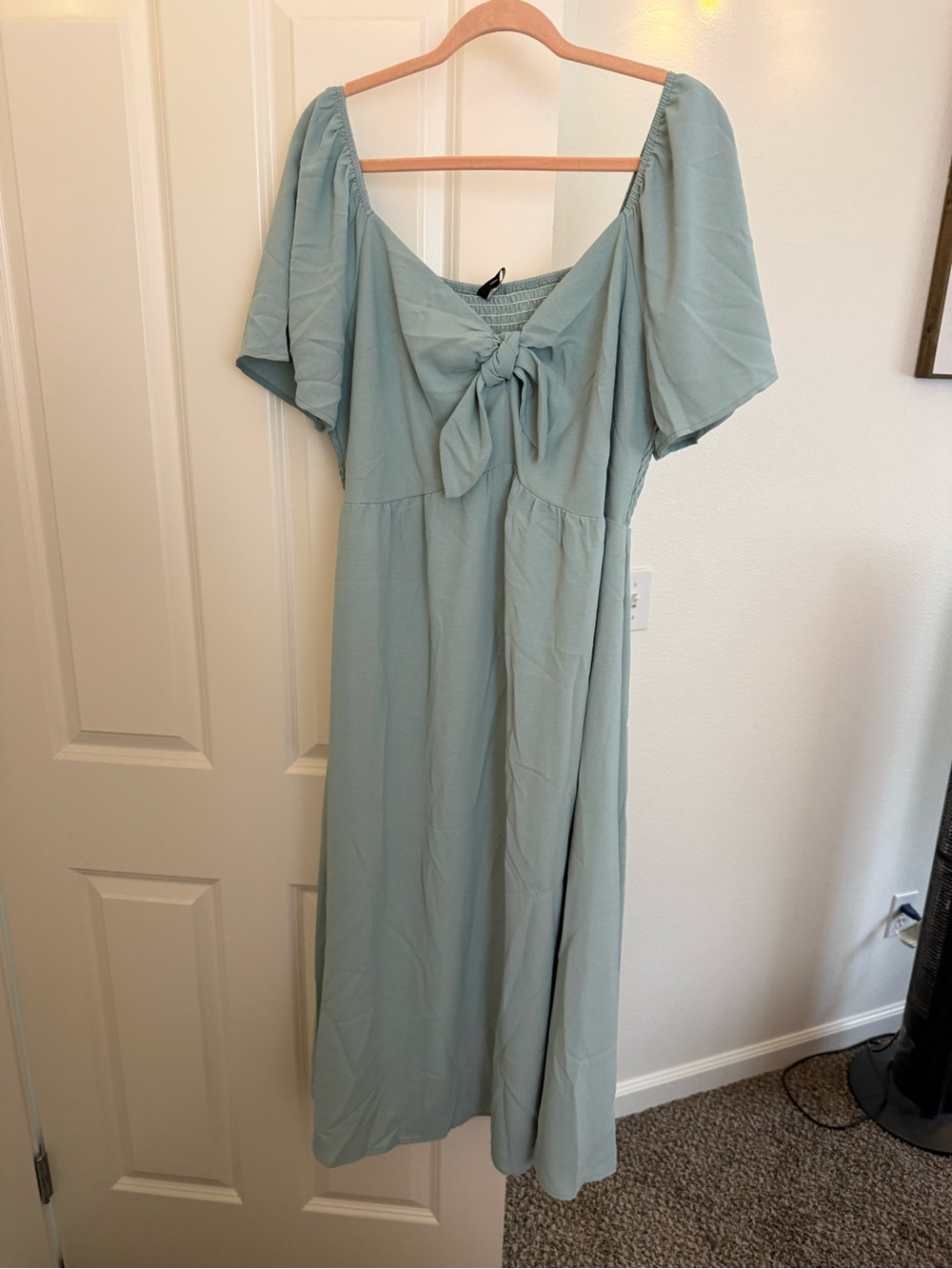 Women's Pink Tie-Front dress XL prettygarden